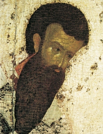Святитель Василий Великий. Фрагмент. Изображение кисти Феофана Грека. 1405 г.